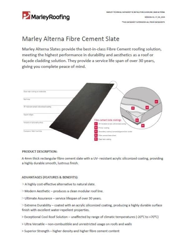 Marley Alterna Fibre Cement Slates - Marley Roofing