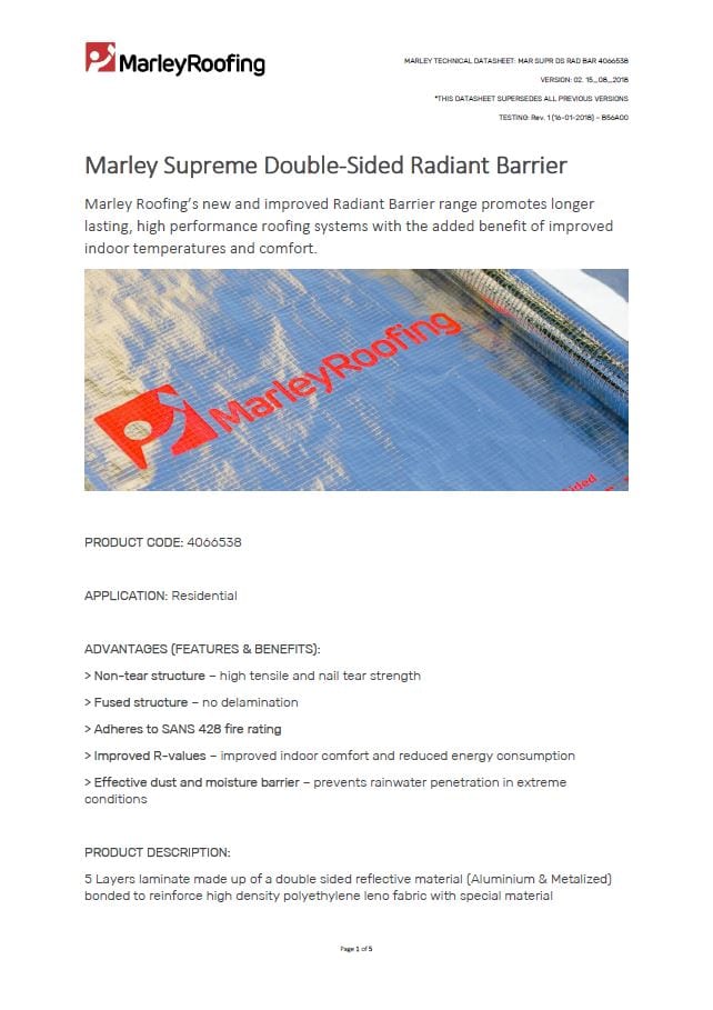 Marley DS Supreme RAD BAR