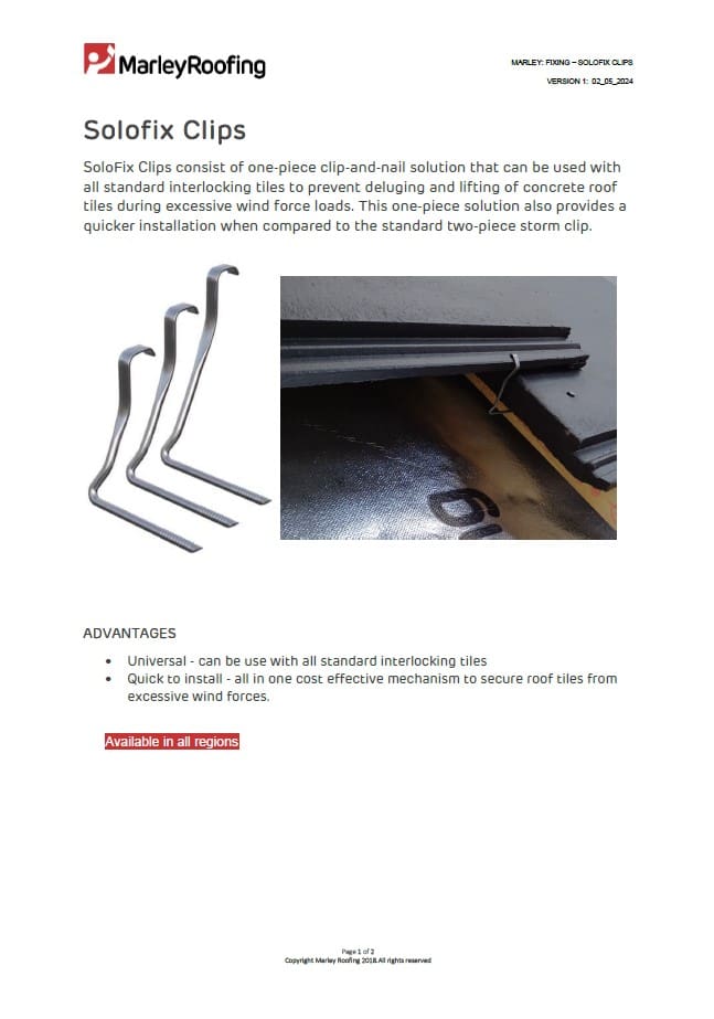 Marley Solofix Datasheet