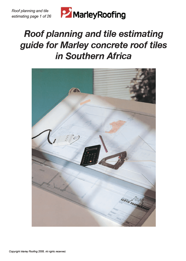 Marley Roof Planning & Tile Estimation Guide for Concrete Roof Tiles Brochure Cover