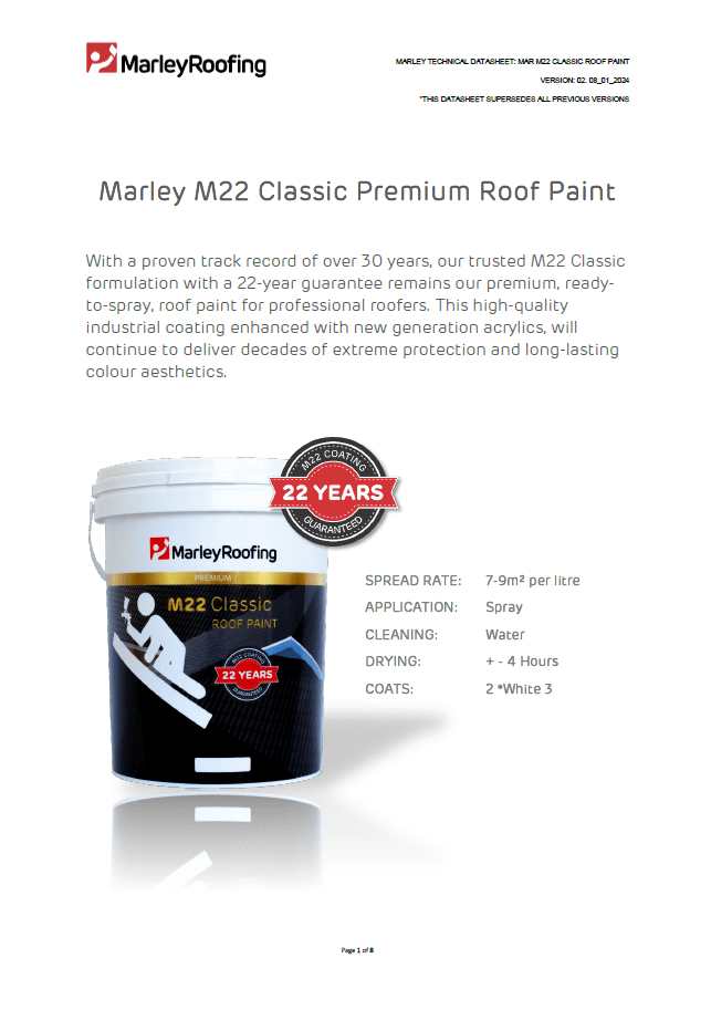 Marley M22 Technical Data Sheet