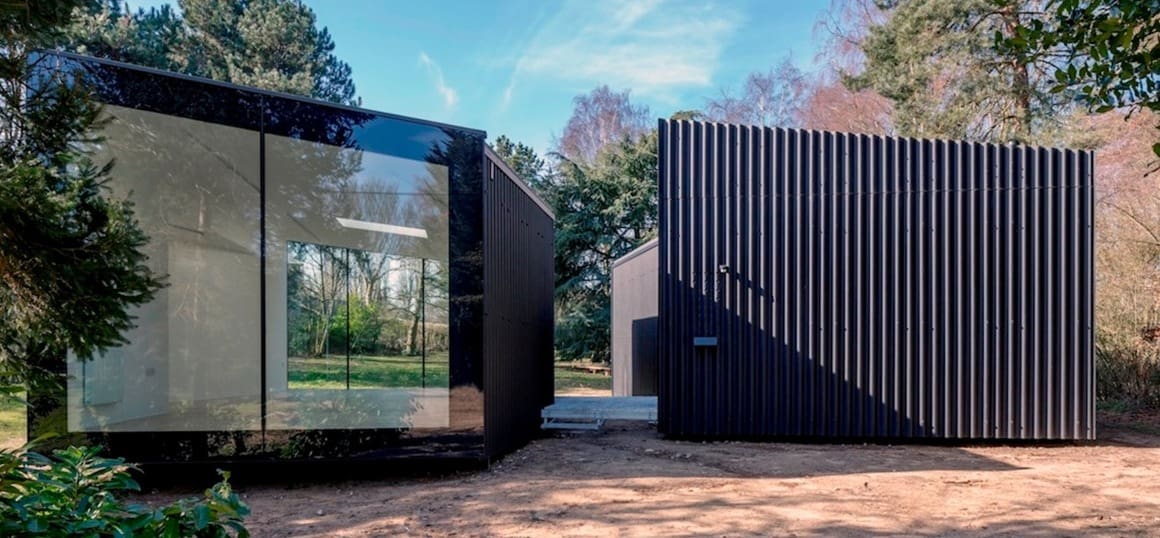 Super six cladding for office pods